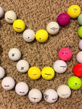 Mixed Brand Colored Golf Ball Pack - Yellow, Pink, White